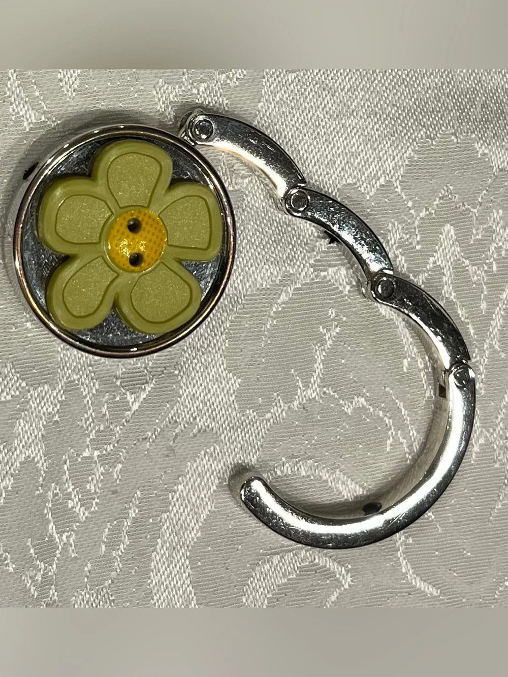 💕 5 for $25 💕 Purse Hook - Portable Handbag Hanger Flower Inset